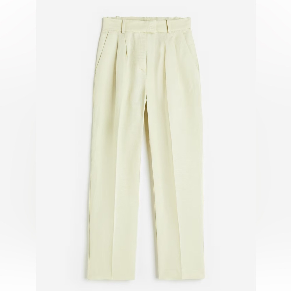 NWT tapered linen blend pants